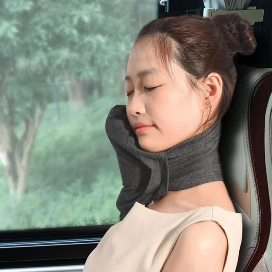 Memory Foam Travel Pillow, Neck Support Cushion with Washable Cover for Plane, Train and Car  Pillows for Sleeping